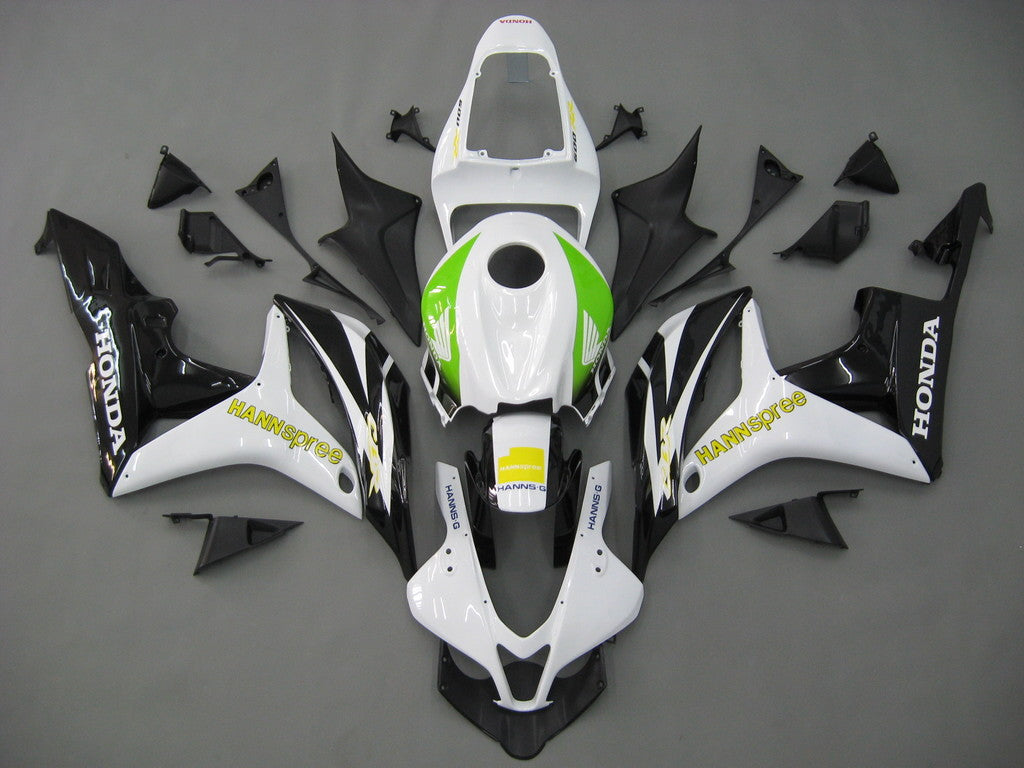For CBR600RR 2007-2008 Bodywork Fairing White & Black ABS Injection Molded Plastics Set