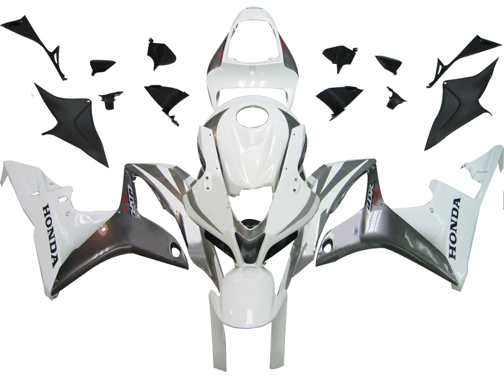 For CBR600RR 2007-2008 Bodywork Fairing White ABS Injection Molded Plastics Set