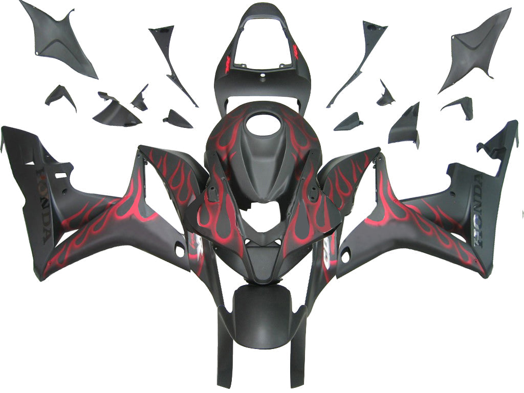 For CBR600RR 2007-2008 Bodywork Fairing Black ABS Injection Molded Plastics Set