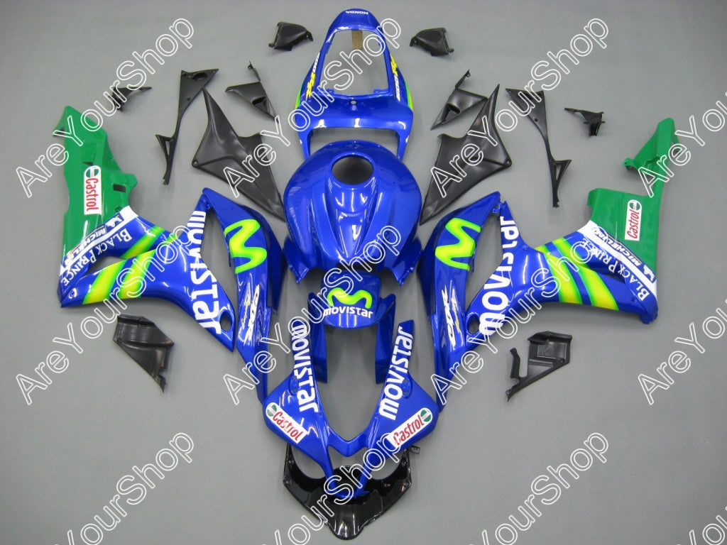 For CBR600RR 2007-2008 Bodywork Fairing Blue ABS Injection Molded Plastics Set