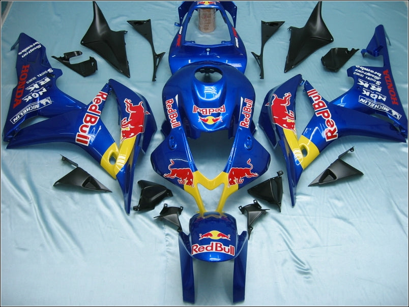 For CBR600RR 2007-2008 Bodywork Fairing Blue ABS Injection Molded Plastics Set