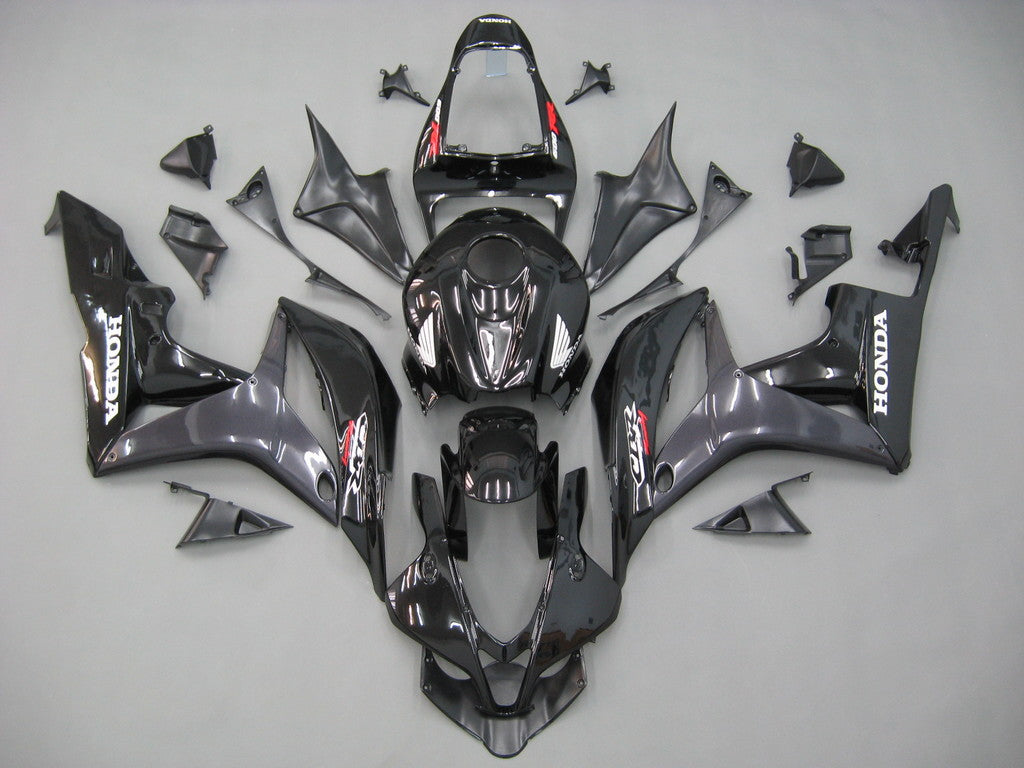 For CBR600RR 2007-2008 Bodywork Fairing Black ABS Injection Molded Plastics Set