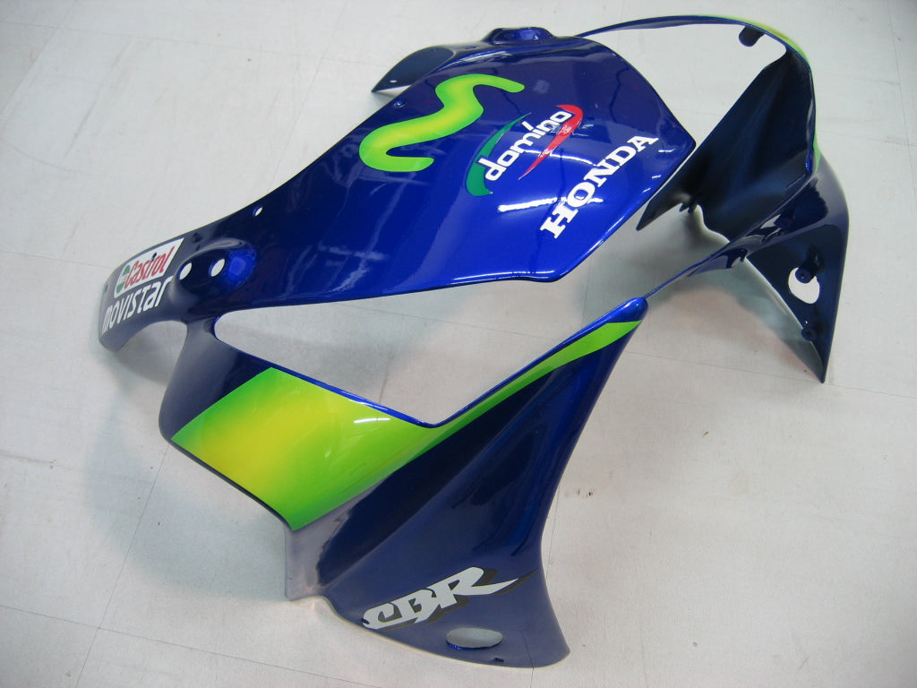 Amotopart Fairing 2002-2003 Honda CBR 954 RR Sininen ja vihreä Movistar Generic