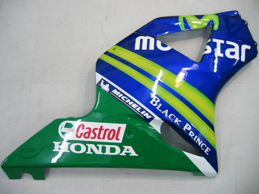 Amotopart Fairing 2002-2003 Honda CBR 954 RR Sininen ja vihreä Movistar Generic