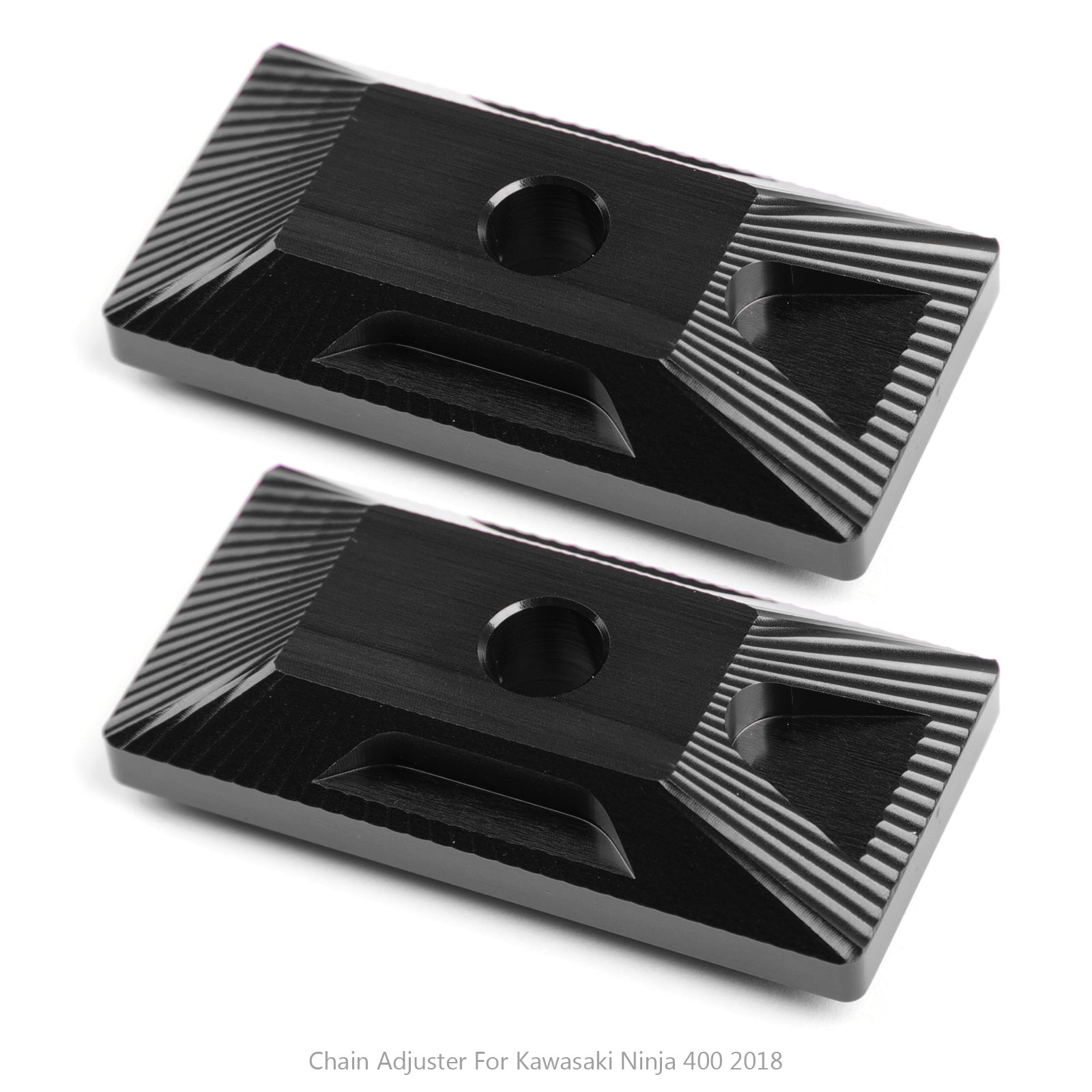 Ajusteur de chaîne d'essieu arrière en aluminium de commande numérique par ordinateur de moto pour Kawasaki Ninja 400 2018 générique