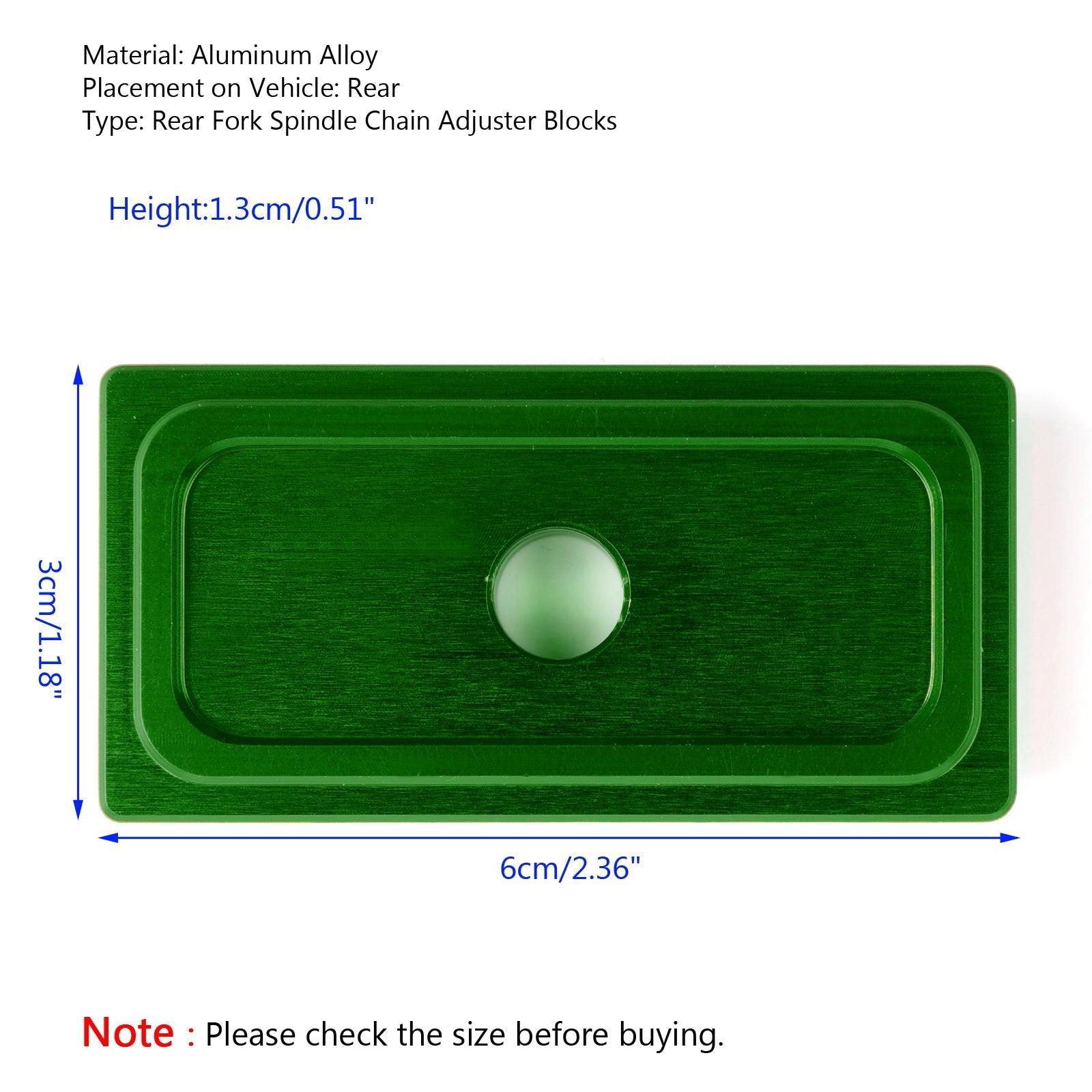 Ajusteur de chaîne d'essieu arrière en aluminium de commande numérique par ordinateur de moto pour Kawasaki Ninja 400 2018 générique