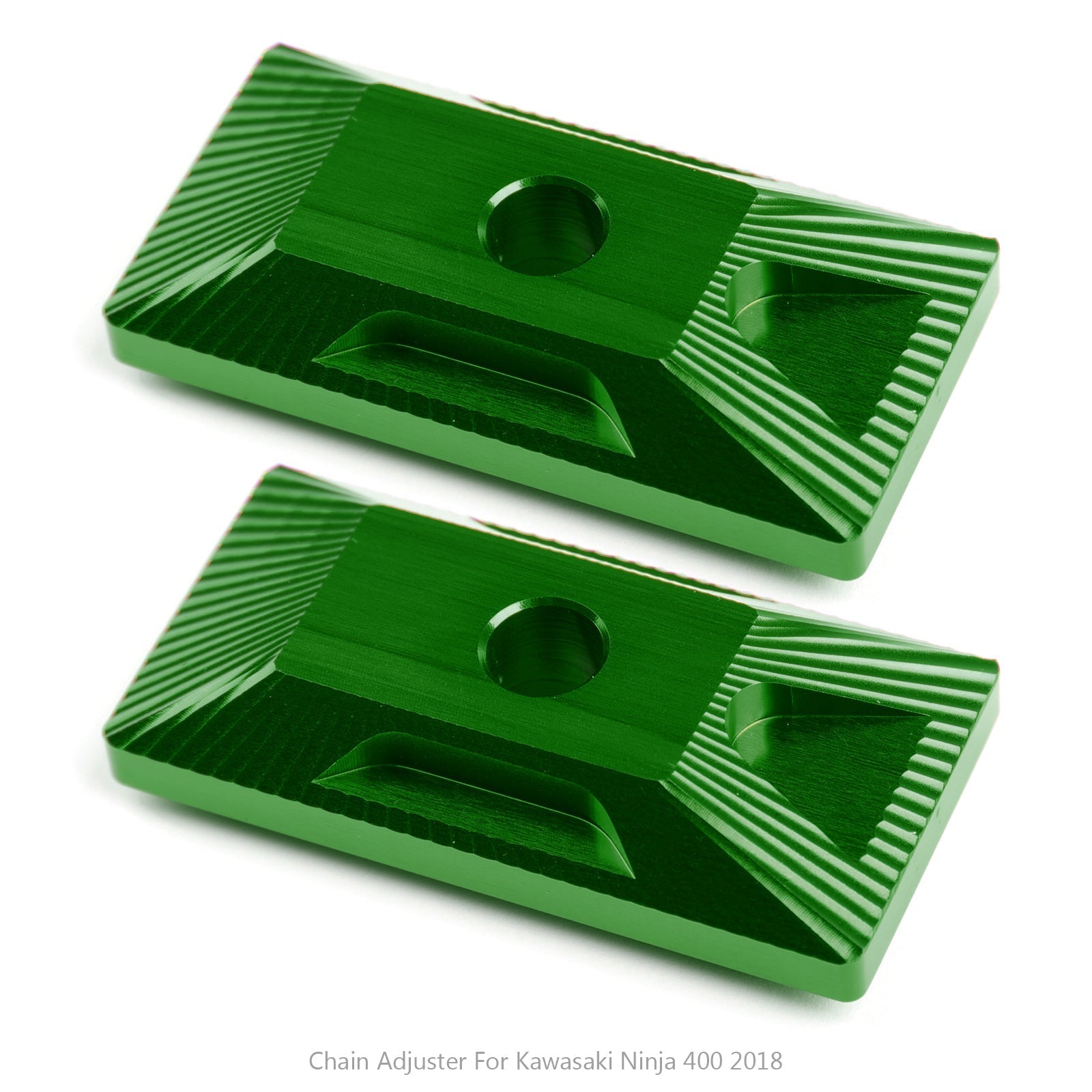 Ajusteur de chaîne d'essieu arrière en aluminium de commande numérique par ordinateur de moto pour Kawasaki Ninja 400 2018 générique