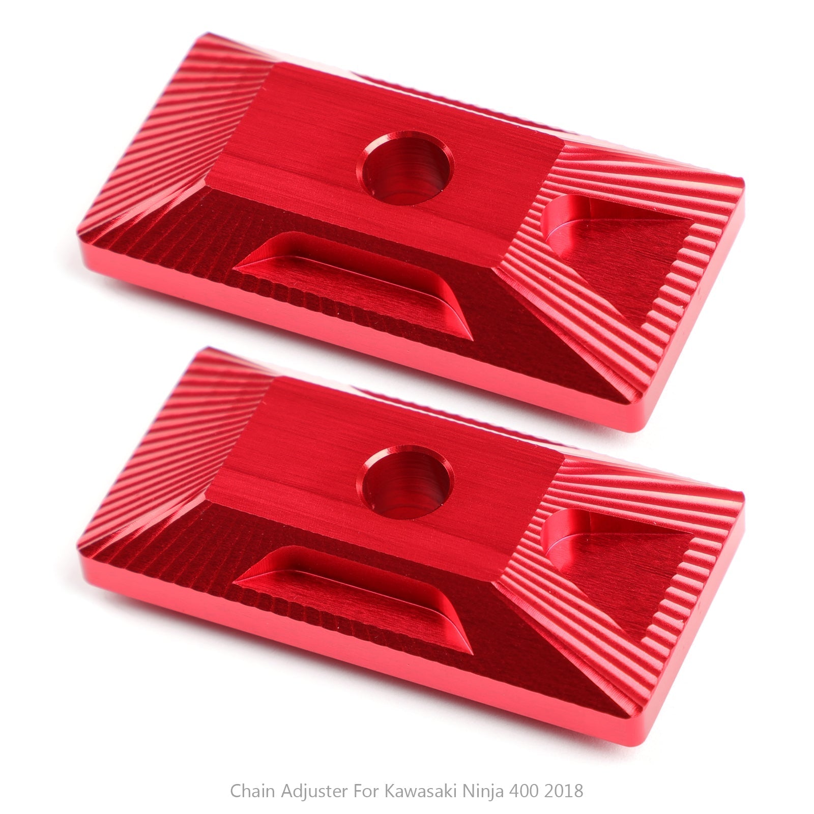 Ajusteur de chaîne d'essieu arrière en aluminium de commande numérique par ordinateur de moto pour Kawasaki Ninja 400 2018 générique