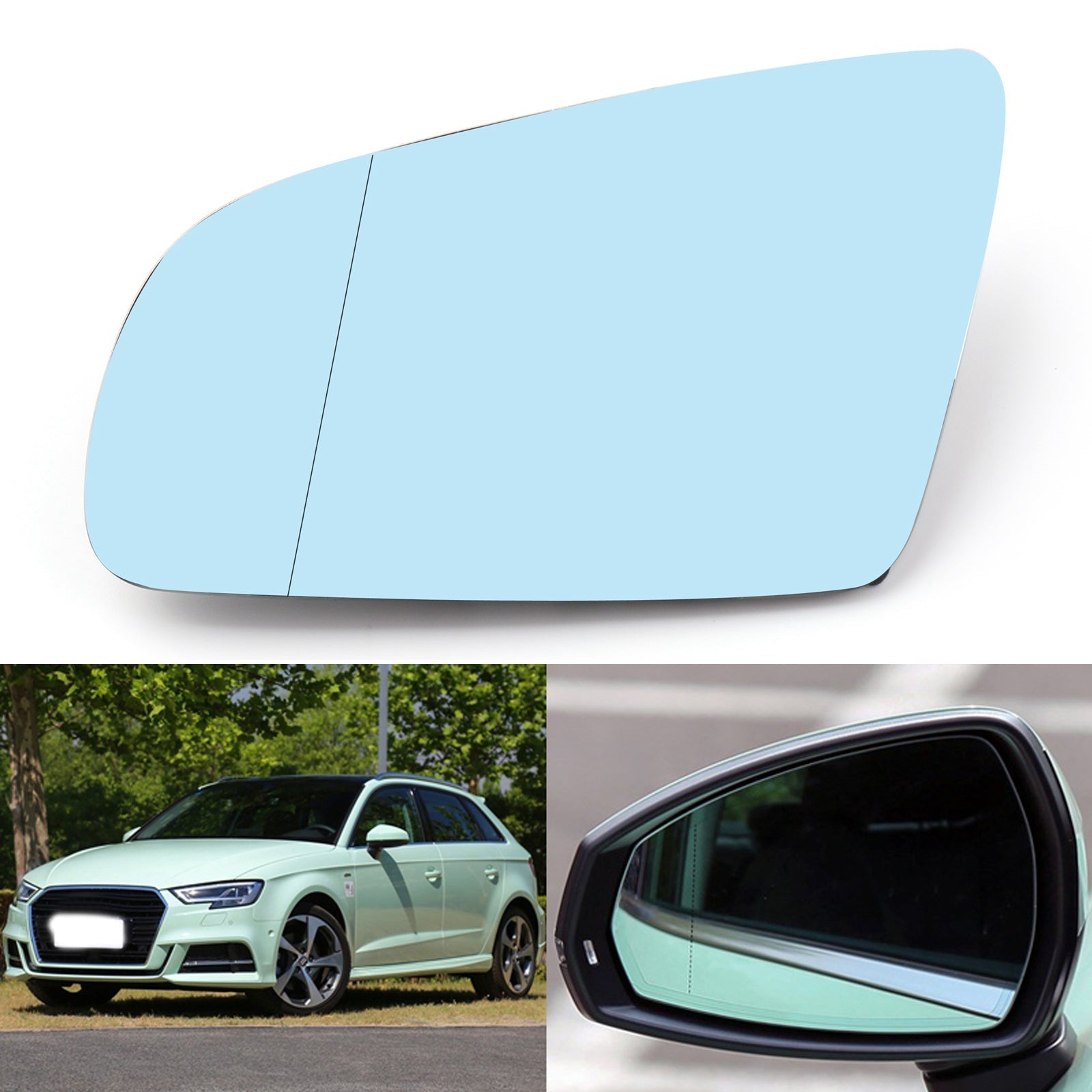 Nouveau verre de rétroviseur bleu gauche/droit pour Audi A4 B6 B7 A6 C6 2005-2008 générique