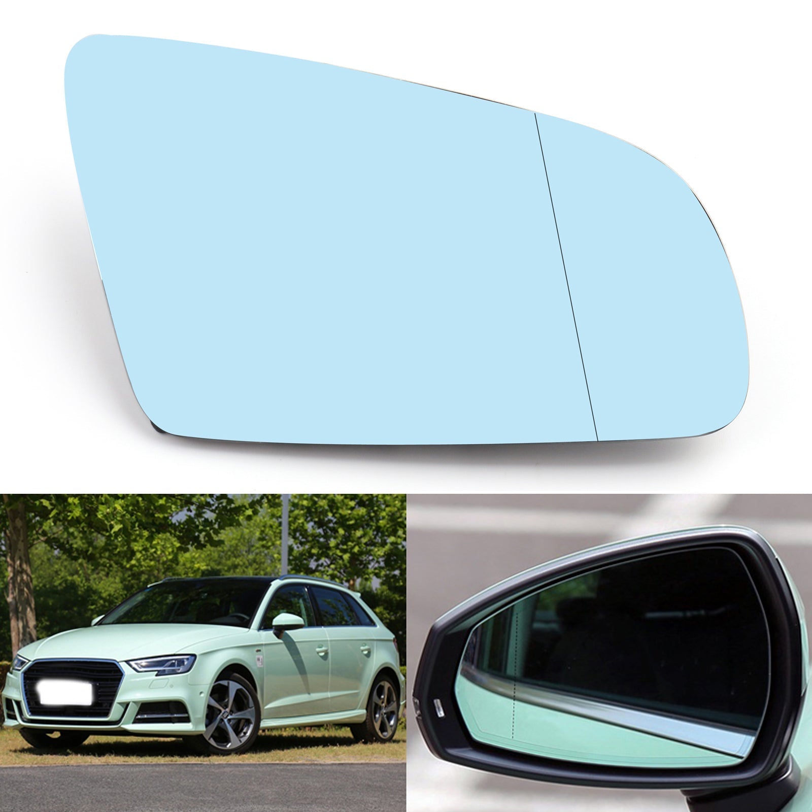 Nouveau verre de rétroviseur bleu gauche/droit pour Audi A4 B6 B7 A6 C6 2005-2008 générique