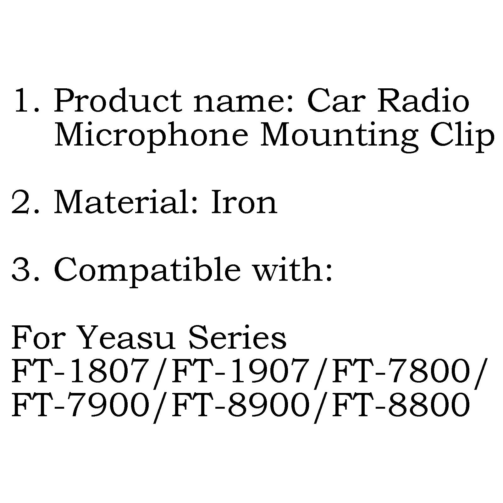 10x Uchwyt do mikrofonu do mobilnego radia samochodowego Żelazny klips do FT-1807/1907/7800/7900