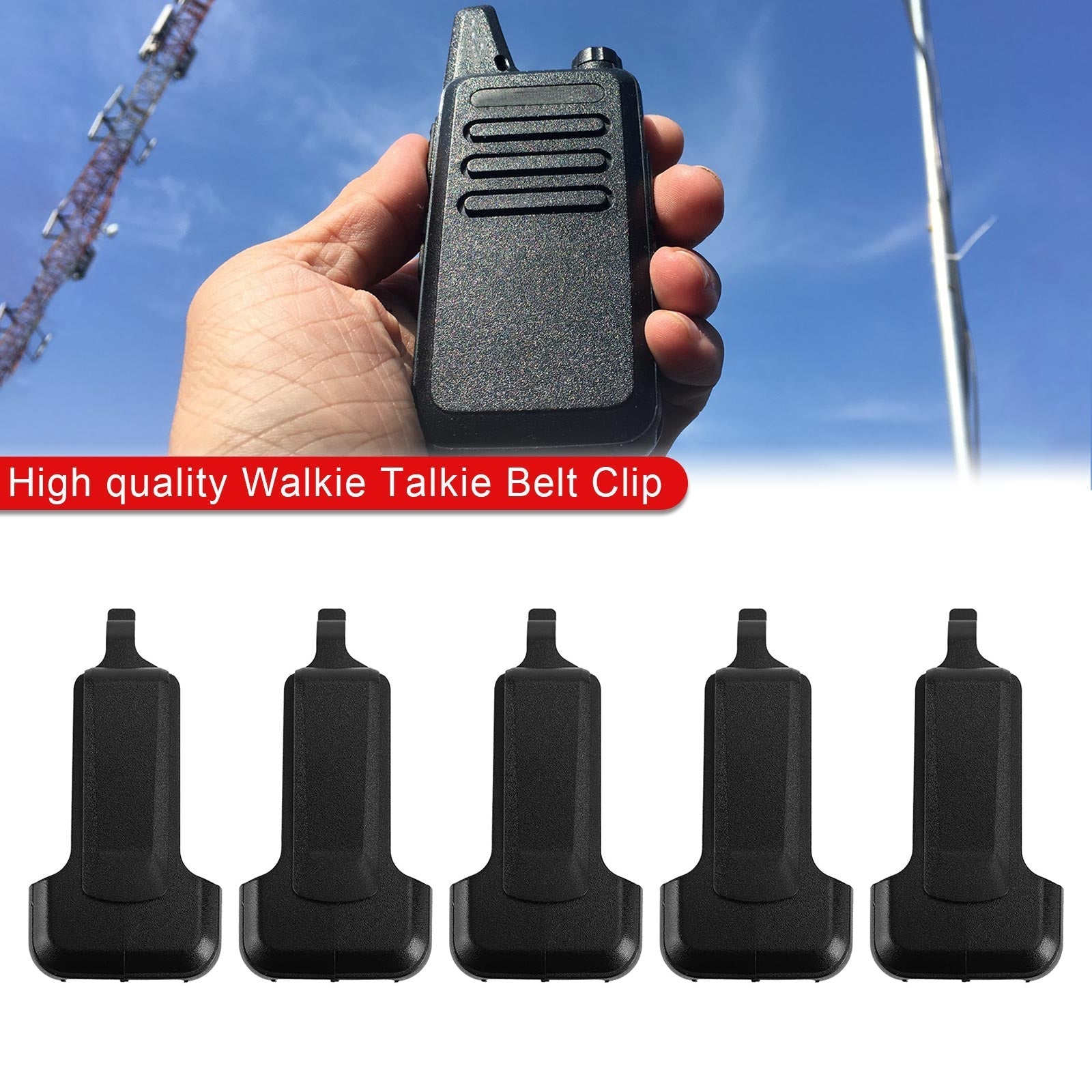 1x/5x ZS-B1 Achterste pocketclip geschikte riemclip voor KD C1/C2 RT22 RT622 Talkie-Walkie