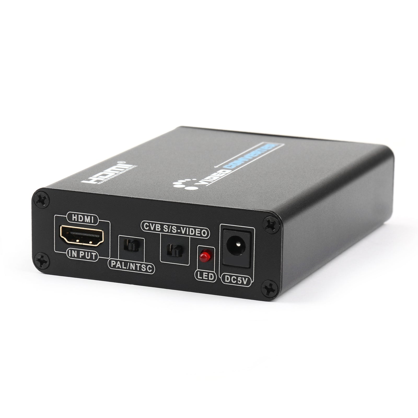 HDMI - 3 RCA AV + S-Video CVBS Composite R/L Audio 1080P Muunnin US Plug Power