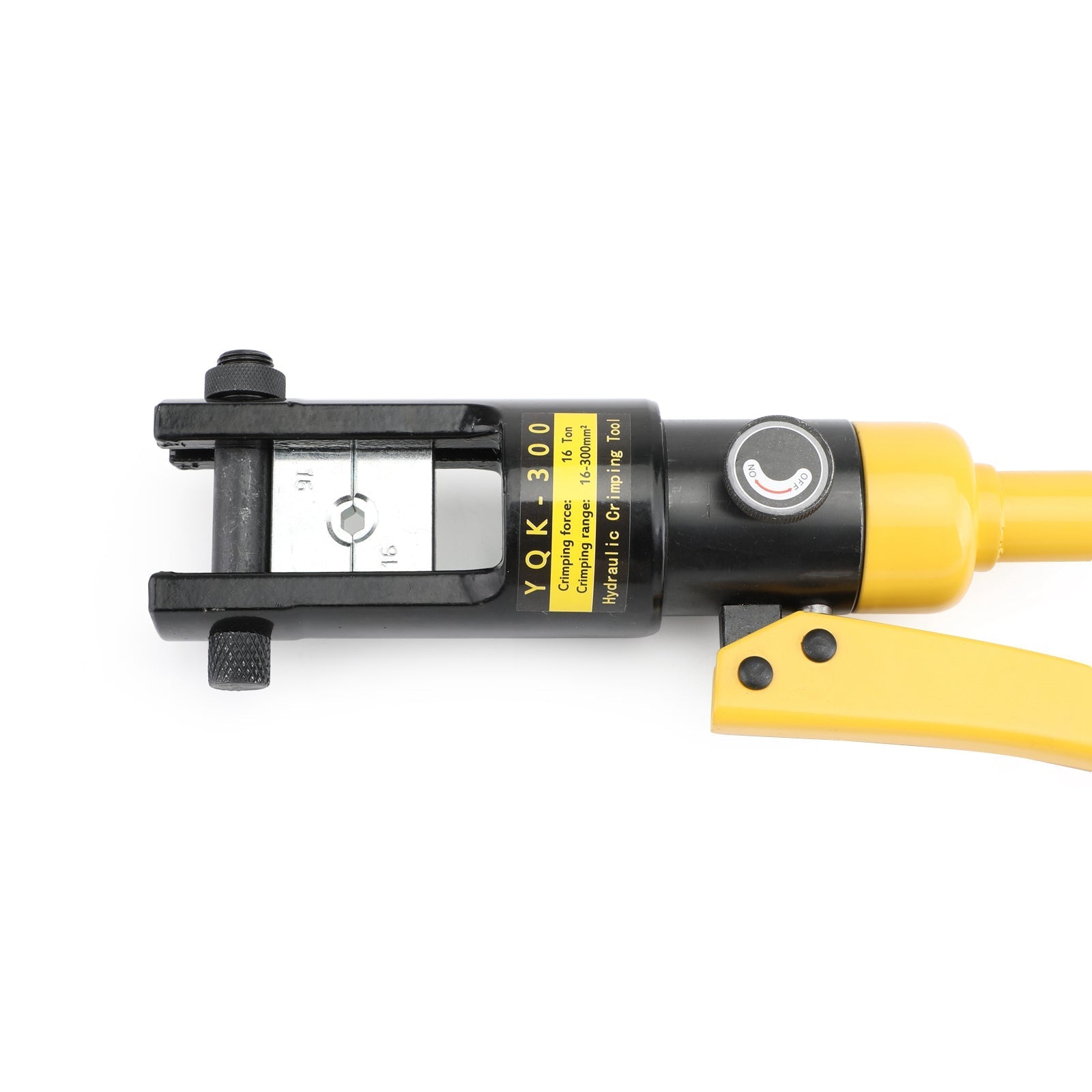 Pinza a crimpare terminale per capocorda per cavo idraulico della batteria da 16 tonnellate aggiornata con 13 matrici