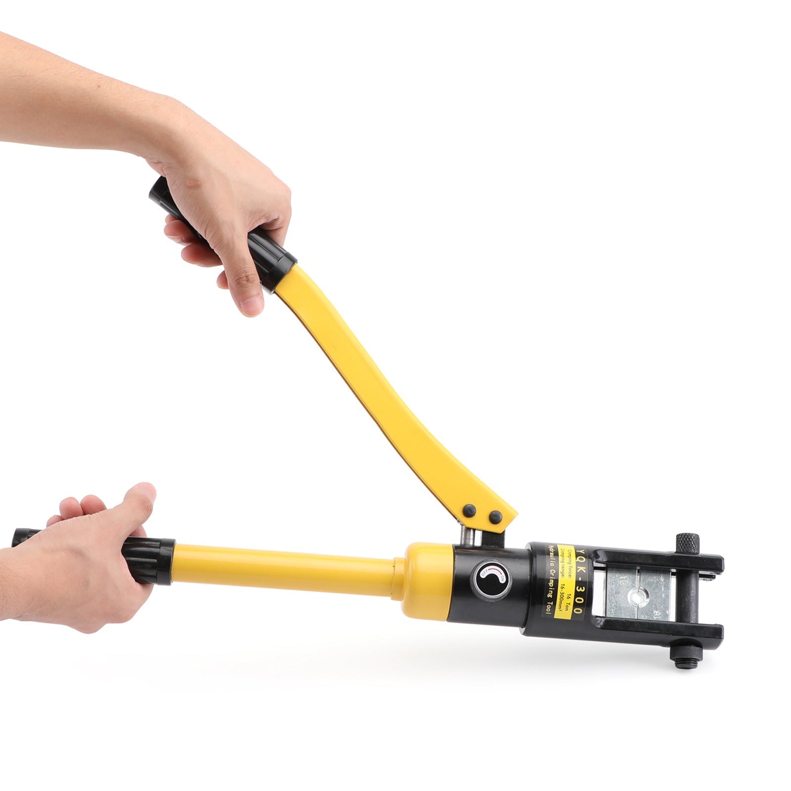 Pinza a crimpare terminale per capocorda per cavo idraulico della batteria da 16 tonnellate aggiornata con 13 matrici