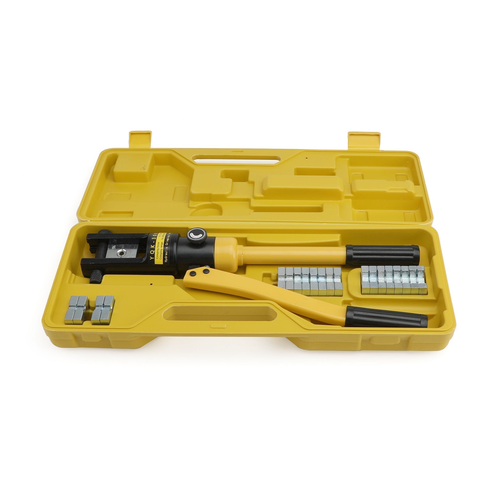 Pinza a crimpare terminale per capocorda per cavo idraulico della batteria da 16 tonnellate aggiornata con 13 matrici