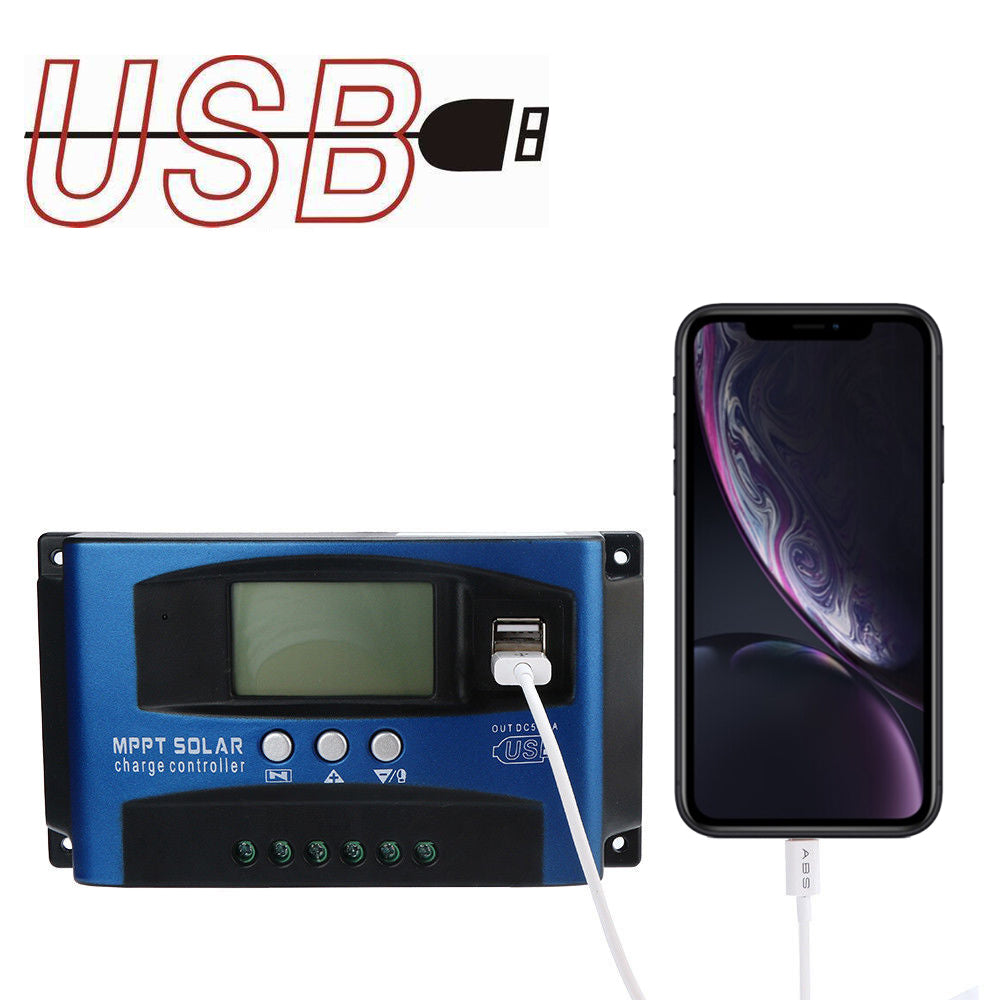 12/24V MPPT PWM Controlador de carga solar Litium Lifepo4