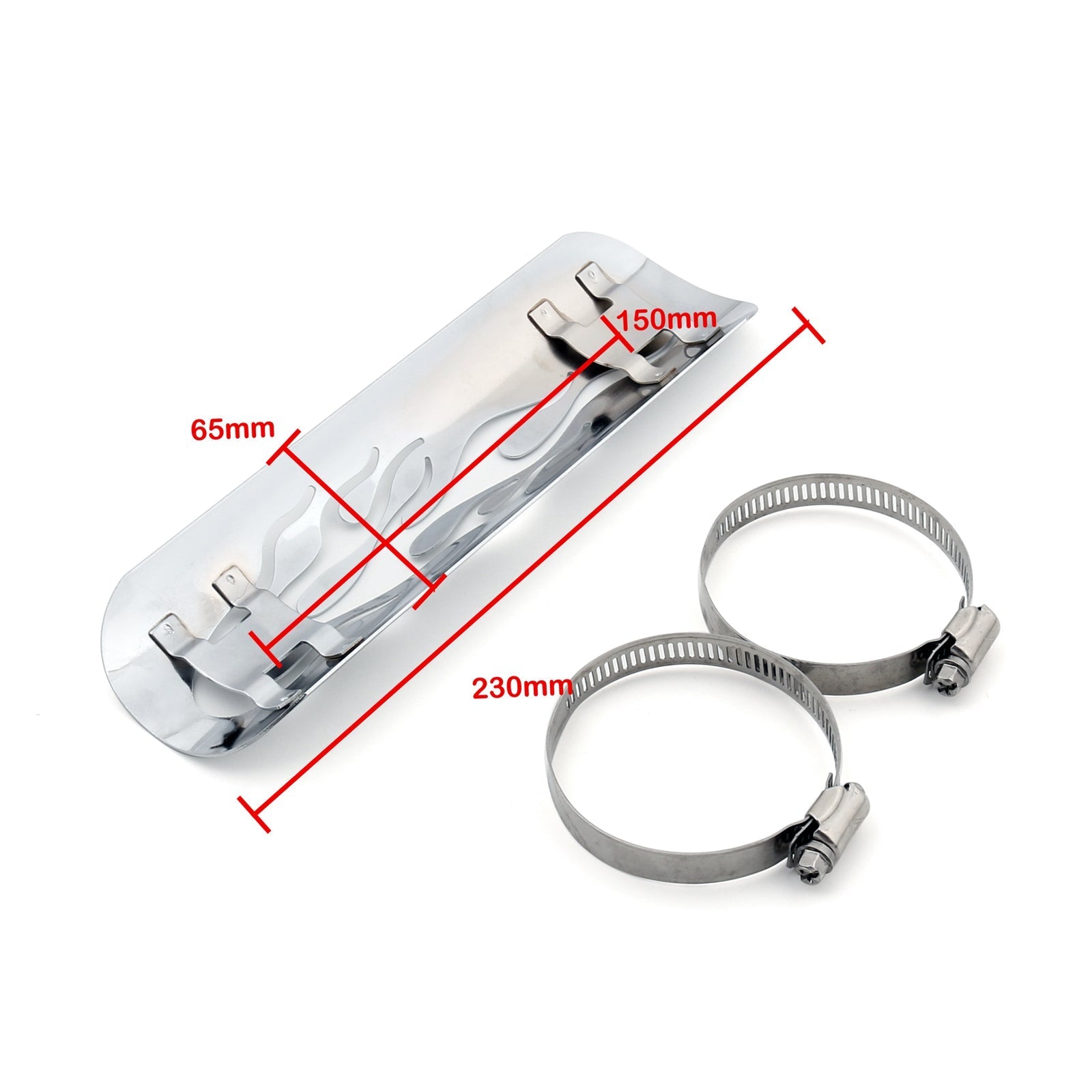 Stille uitlaatvlam thermische schildslang hiel dekking voor Harley Kawasaki generiek