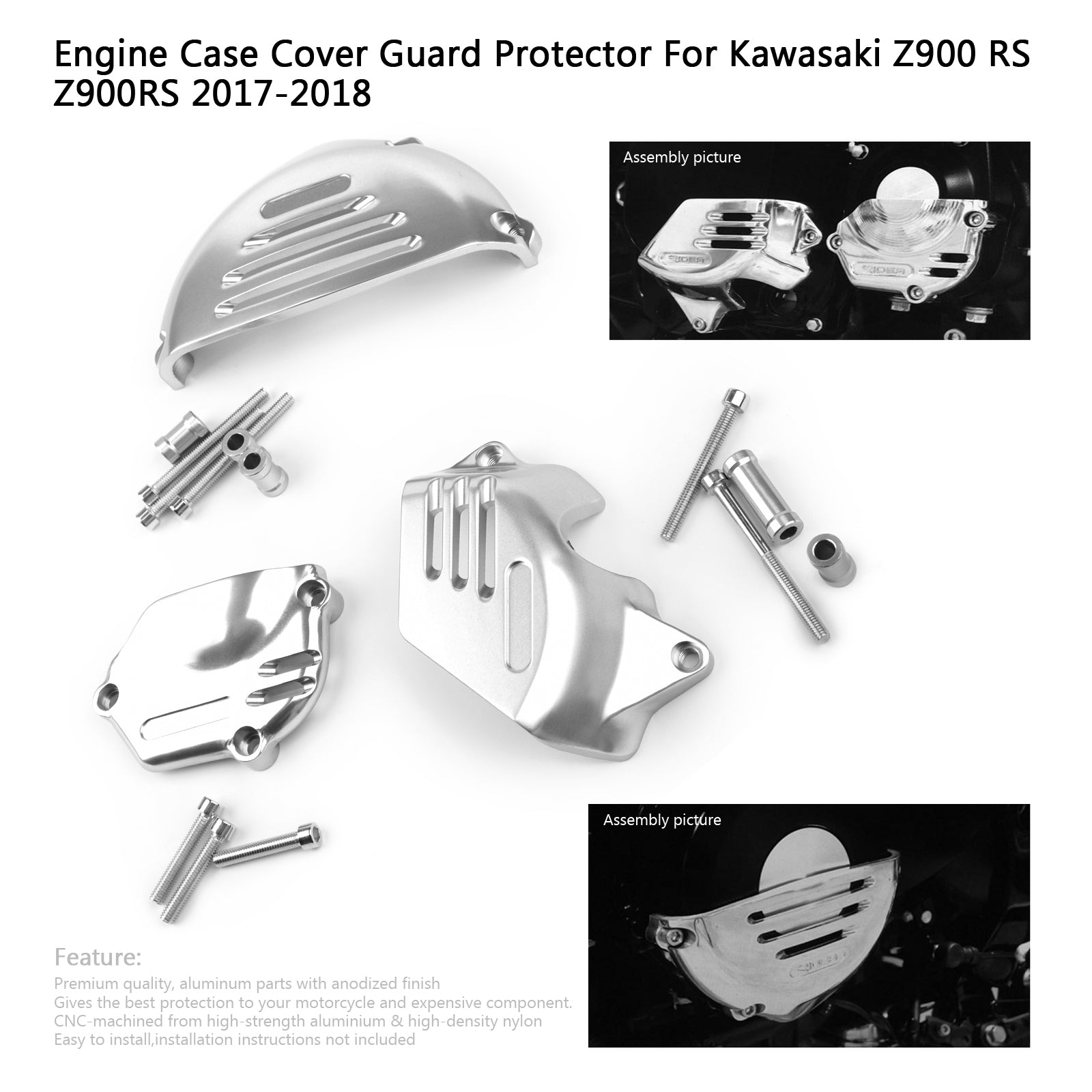 Kawasaki Z900RS 2017 2018 Protection moteur Pignon Carter de chaîne Stator Couvercle d'embrayage
