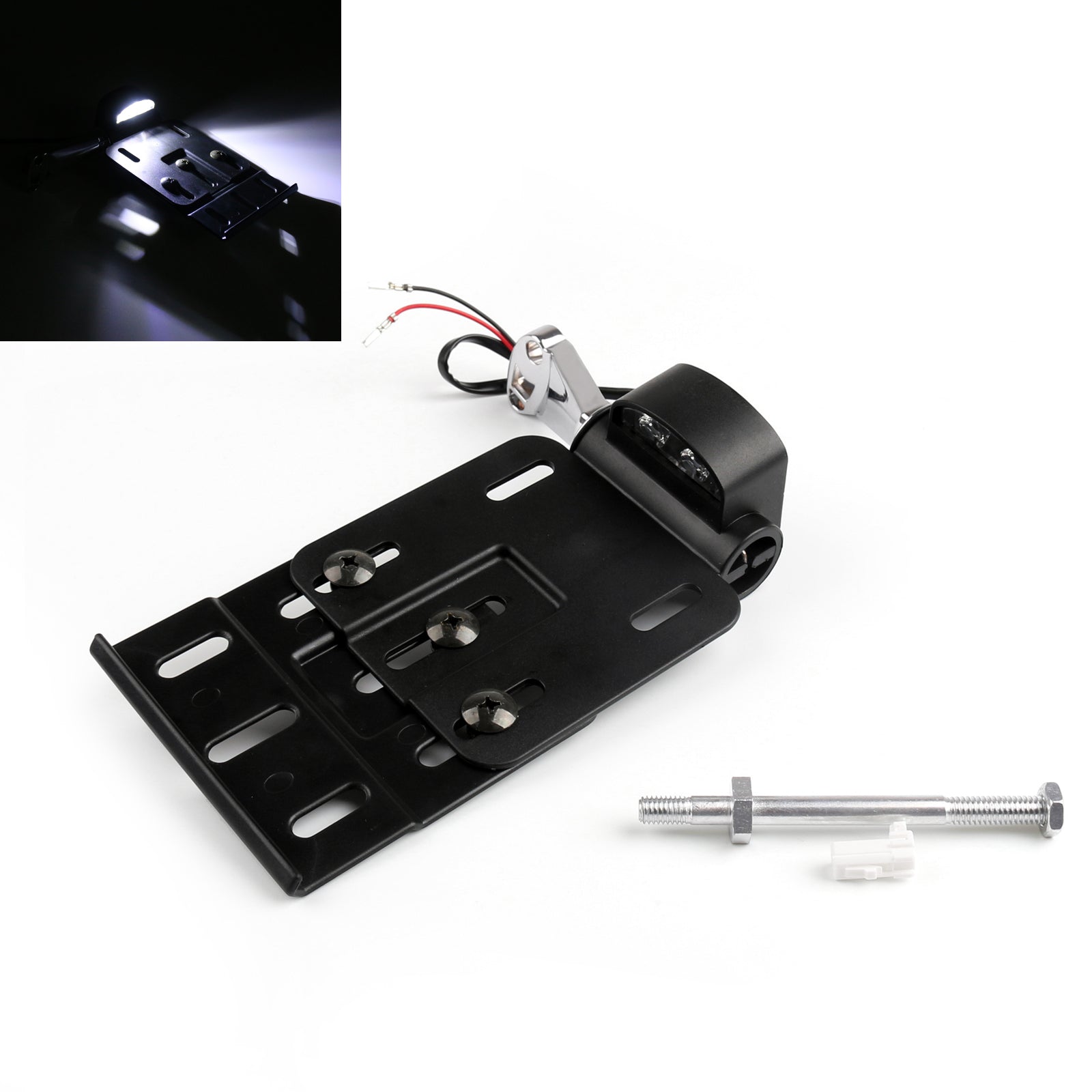 Targa di montaggio laterale a LED per Harley Sportster 1200 XL1200L 06-11 Generico