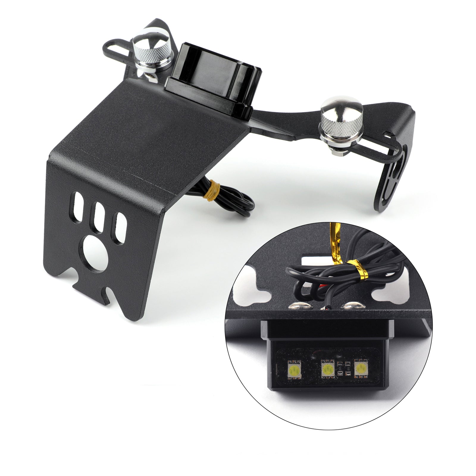 Numero di supporto della targa di abbonamento con numero con 3 LED per Yamaha YZF-R1 2004-2014 Generico