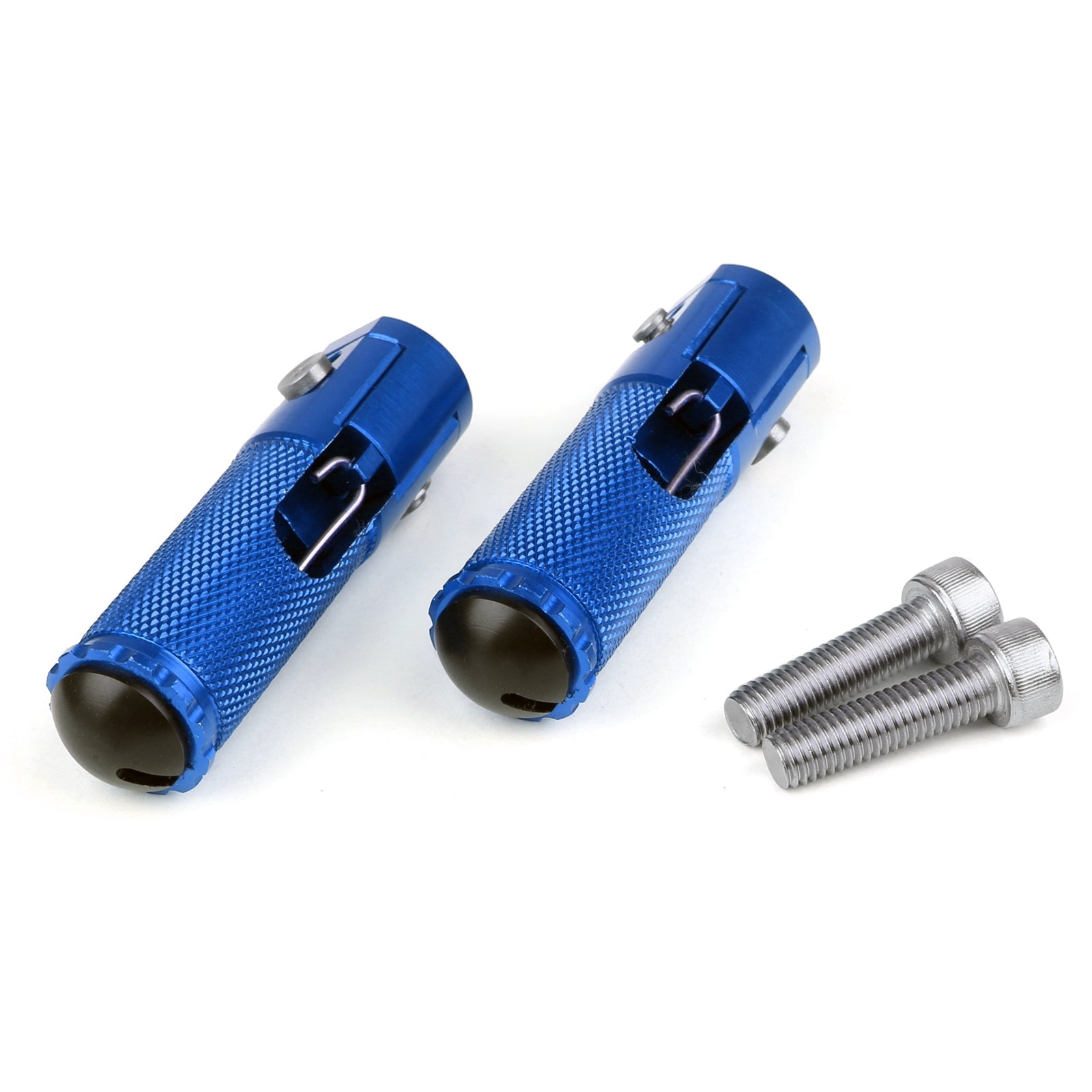 Pedane pieghevoli universali CNC per moto blu Pedane pieghevoli universali CNC per moto blu