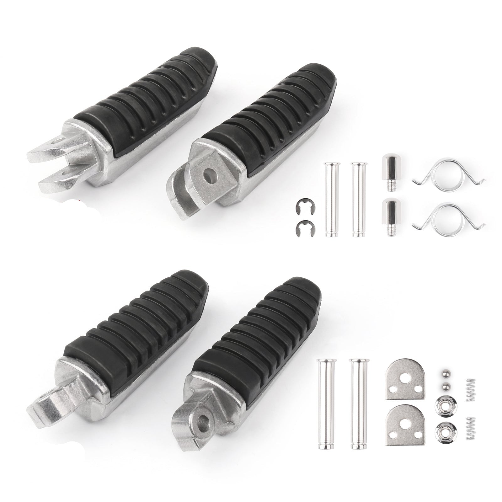 Front/Rear Footrests Foot Pegs For Suzuki V-Strom DL 650 GSX 1300 GSR 600