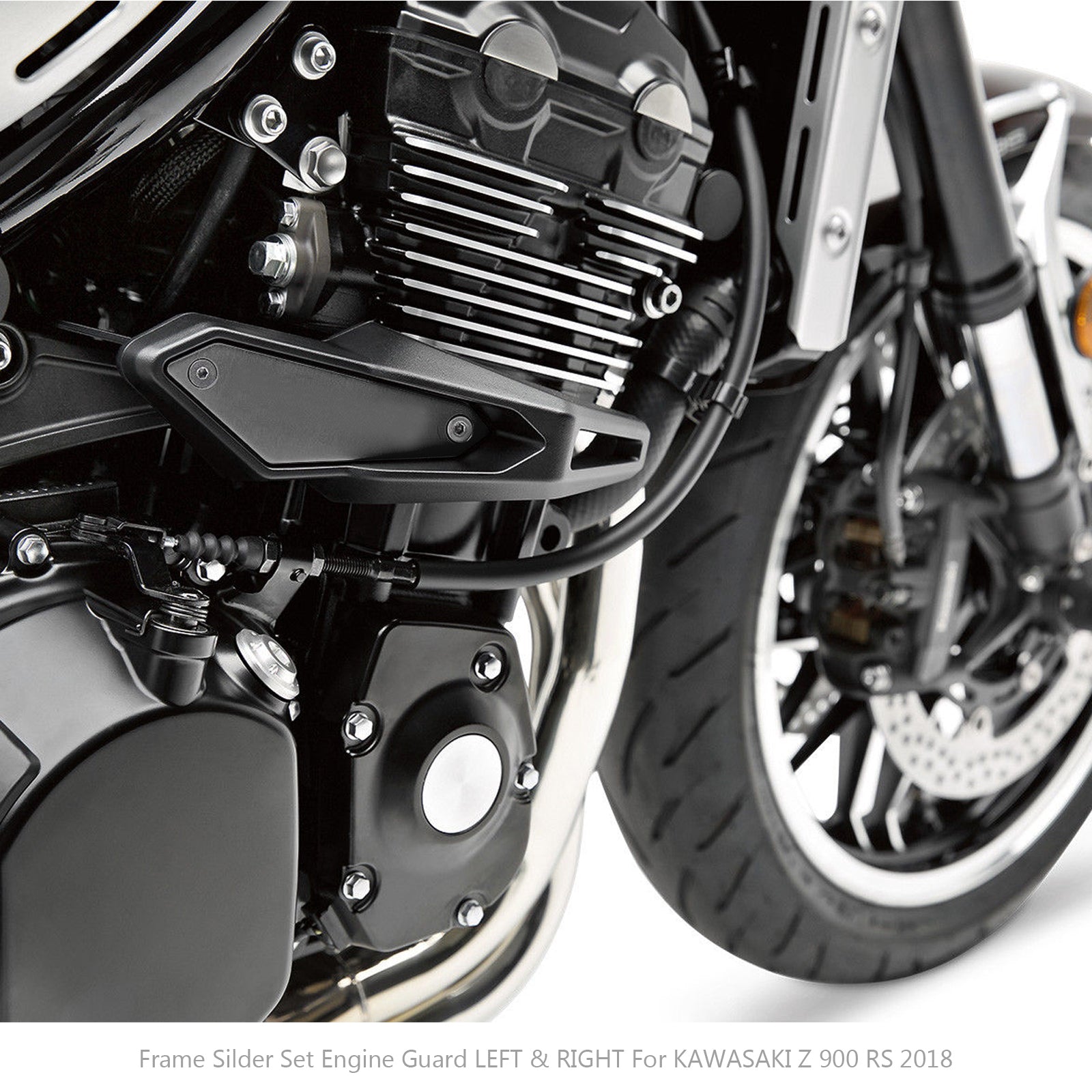 Frame Slider SET Engine Guard Protector GAUCHE et DROITE Pour 2018 Kawasaki Z 900 RS Générique