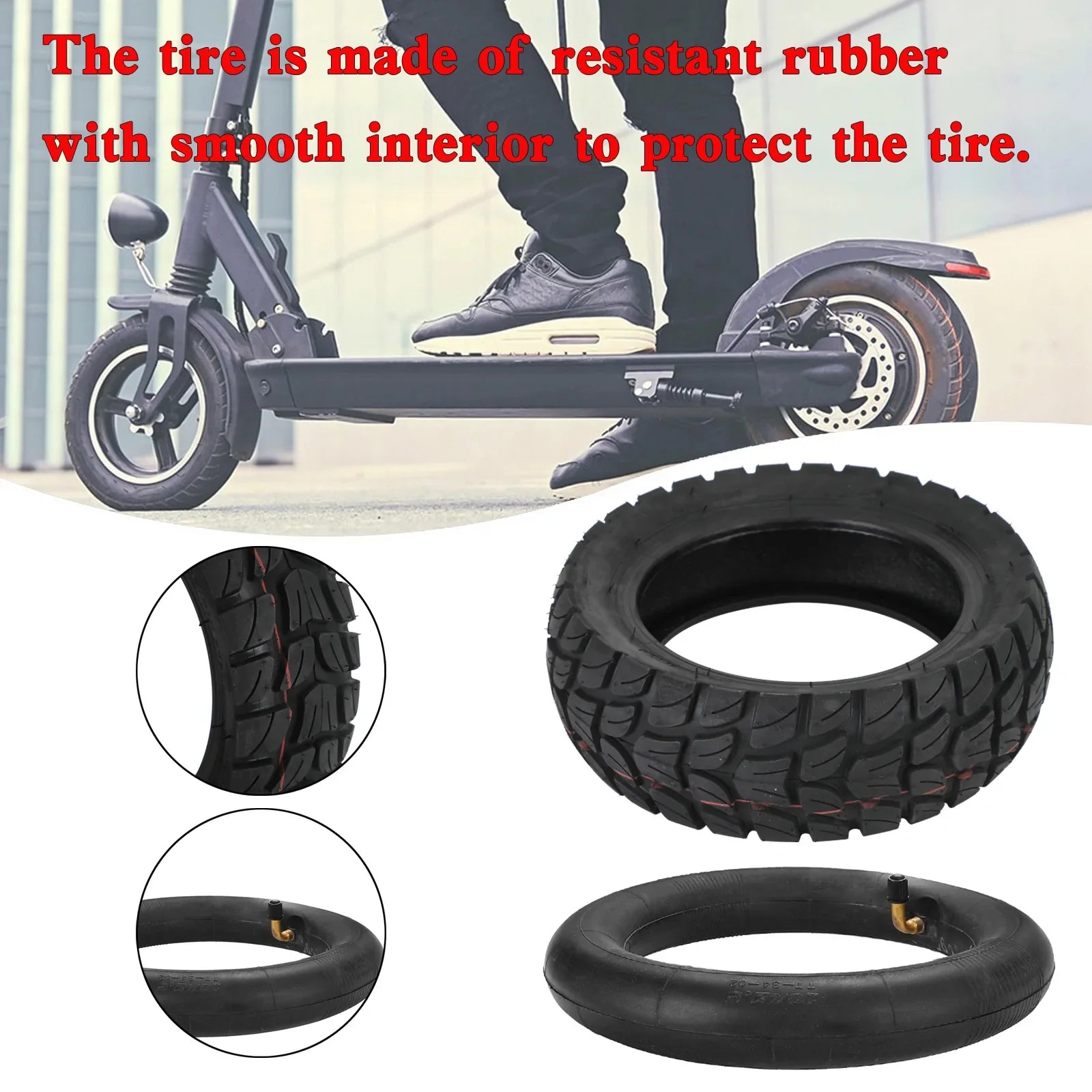 Opona zewnętrzna 10x3 "/255x80 terenowa + dętka do KUGOO M4 Zero itp. 80/65-6