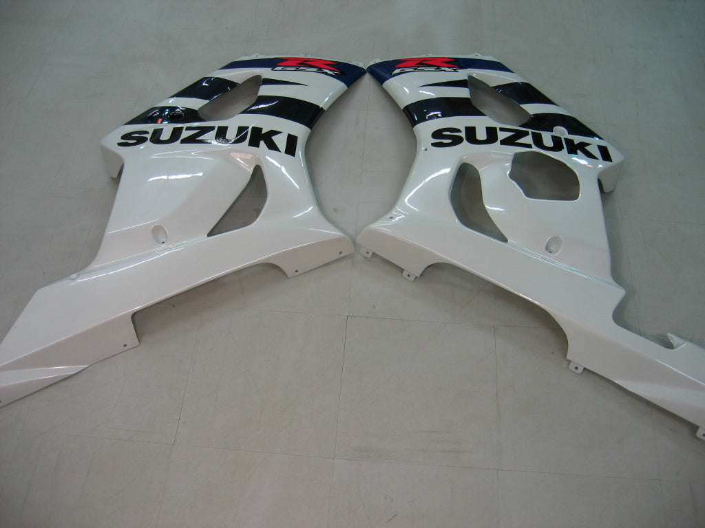 Amotopart Carénages 2003-2004 Suzuki GSXR 1000 White and Blue GSXR Generico