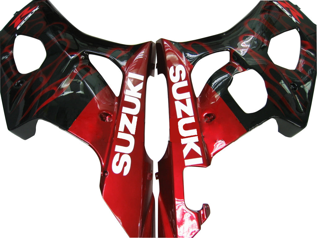 Amotopart stroomlijnkappen 2003-2004 Suzuki GSXR 1000 zwart en rood gevlamd Suzuki Generiek