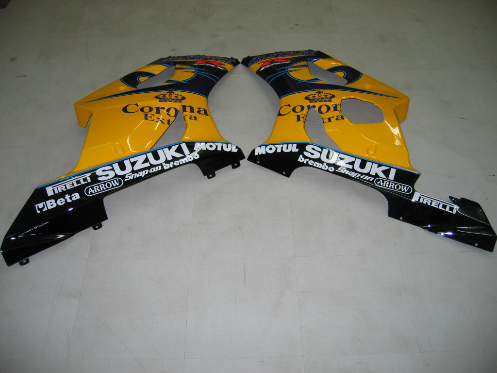 Amotopart Carénages 2003-2004 Suzuki GSXR 1000 Jaune & Blanc Corona Generic