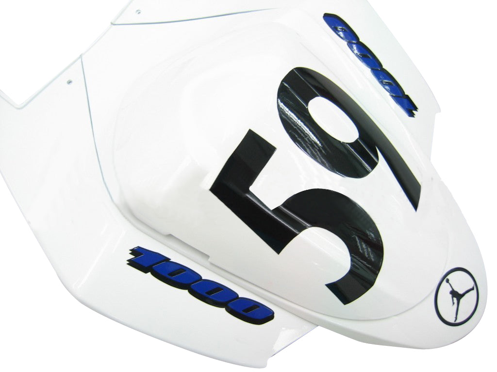 Carenados Amotopart 2005-2006 Suzuki GSXR 1000 Blanco y Azul Jordan Genérico