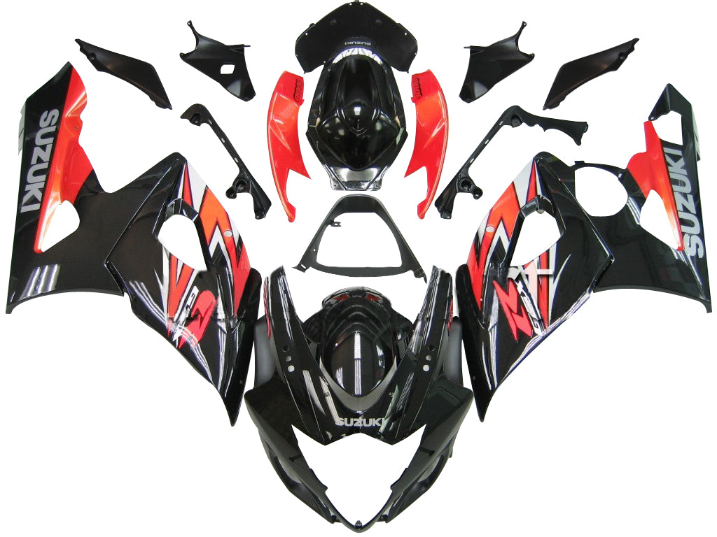 Amotopart Carénages 2005-2006 Suzuki GSXR 1000 Noir & Rouge GSXR Generic