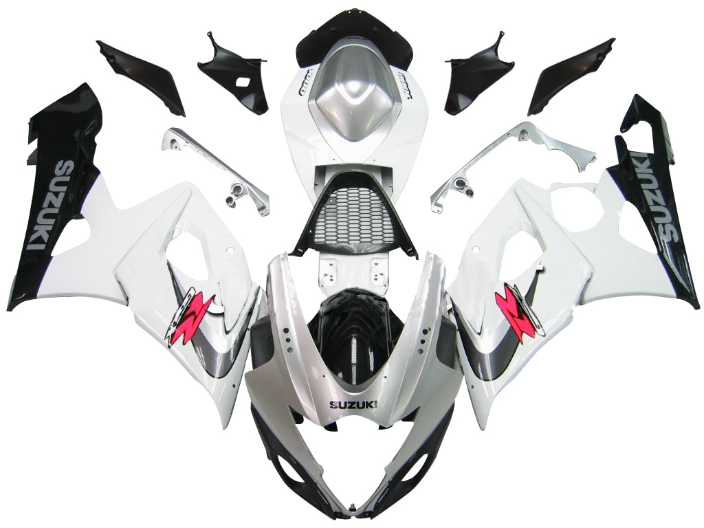 Carénages Amotopart 2005-2006 Suzuki GSXR 1000 Blanc & Argent GSXR Generic