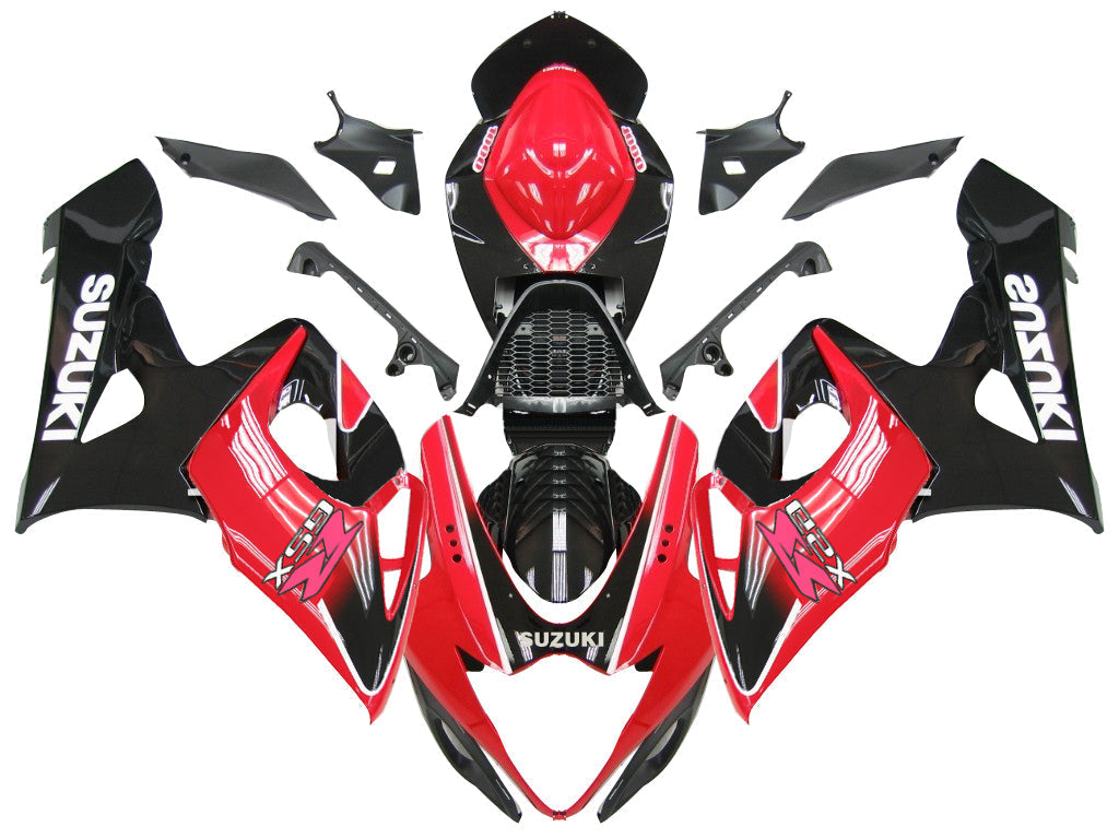 For GSXR1000 2005-2006 Bodywork Fairing Red ABS Injection Molded Plastics Set