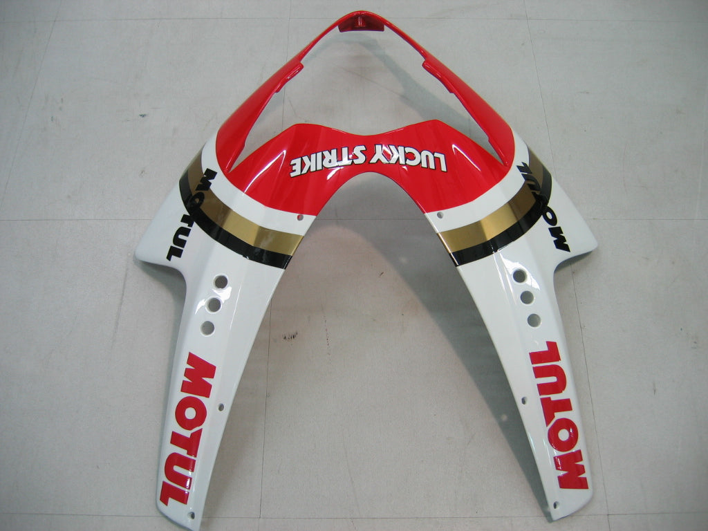 Carenados Amotopart 2005-2006 Suzuki GSXR 1000 Blanco y Rojo Lucky Strike Genérico