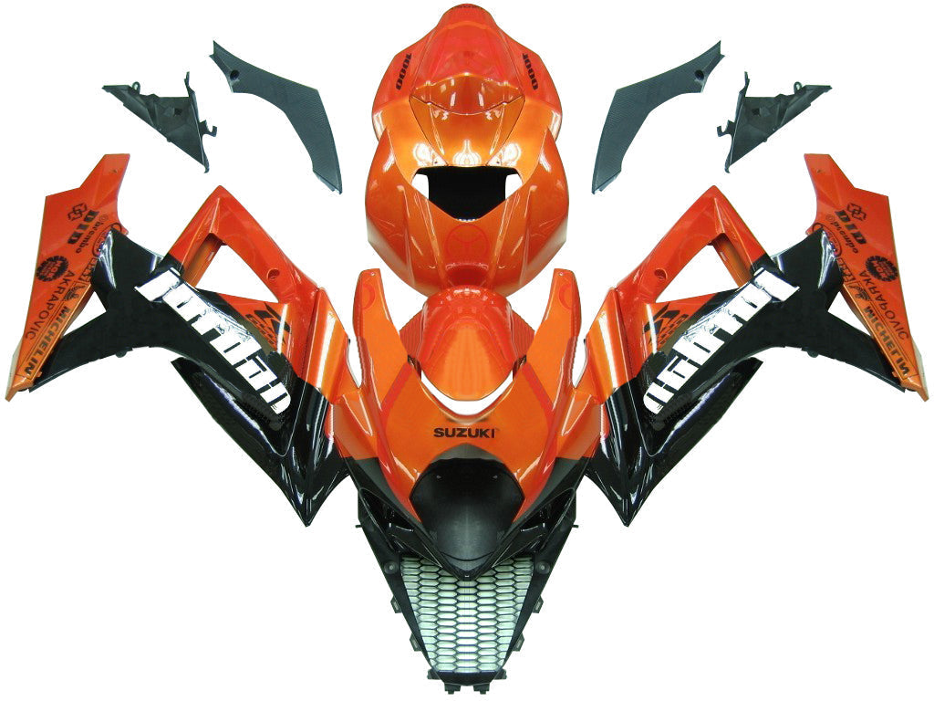 For GSXR1000 2007-2008 Bodywork Fairing Orange ABS Injection Molded Plastics Set