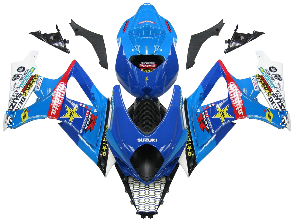 Amotopart stroomlijnkappen 2007-2008 Suzuki GSXR 1000 Blauw Rockstar Generiek