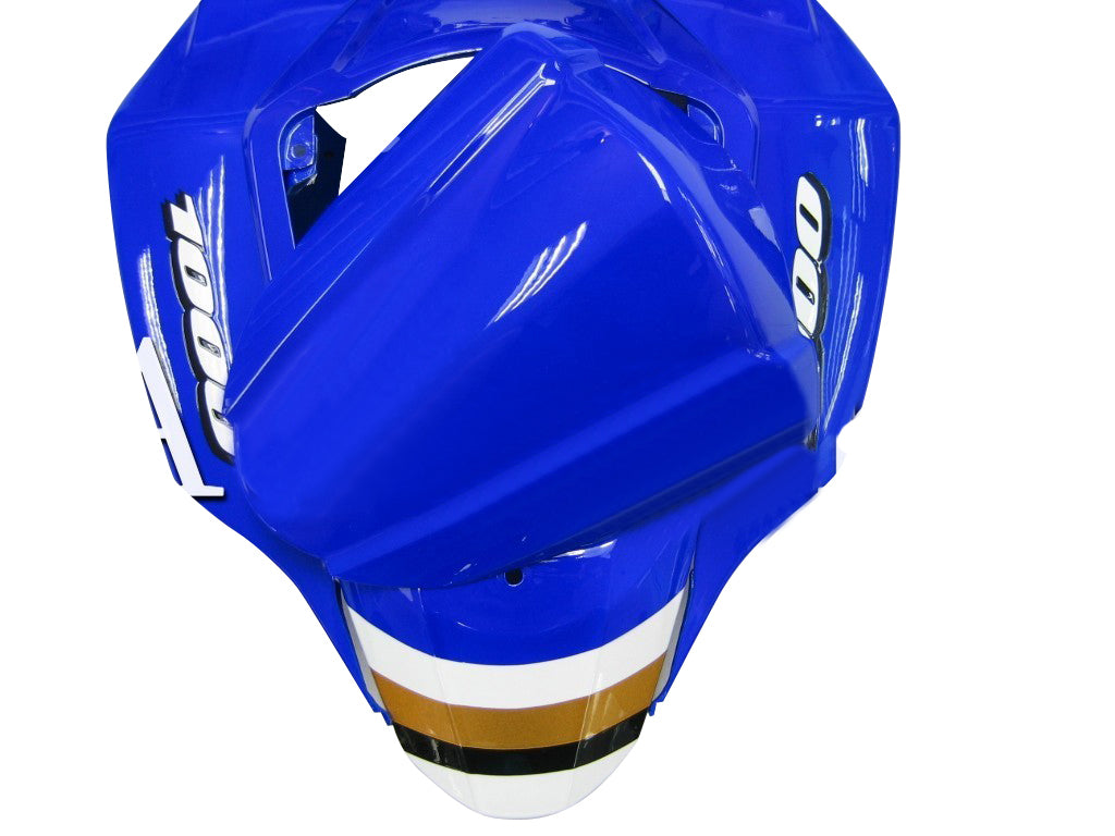 Amotopart Carénages 2007-2008 Suzuki GSXR 1000 Blanc & Bleu Lucky Strike Generic