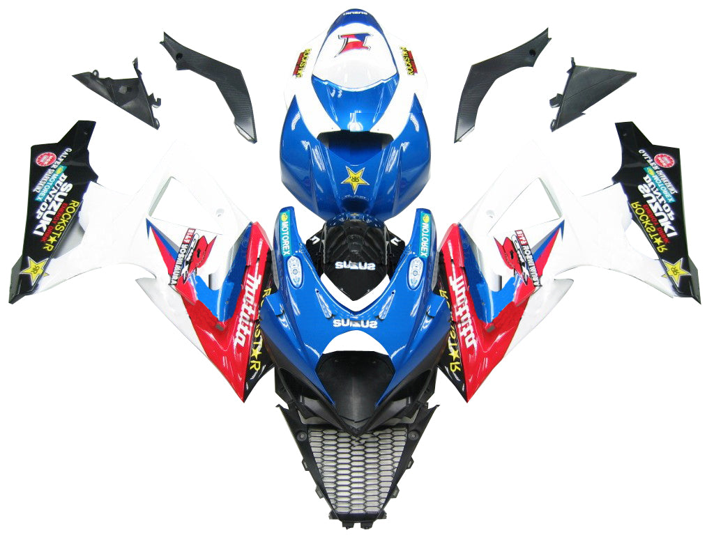 Amotopart stroomlijnkappen 2007-2008 Suzuki GSXR 1000 Blauw Rood Wit Makita Generiek