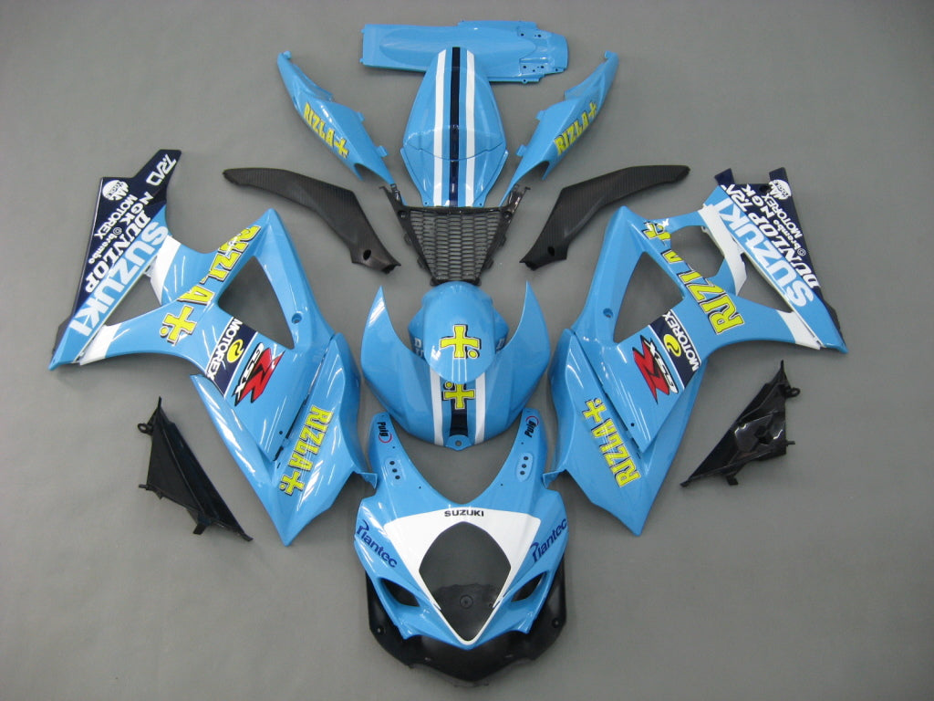 Amotopart stroomlijnkappen 2007-2008 Suzuki GSXR 1000 Blauw Rizla Generiek