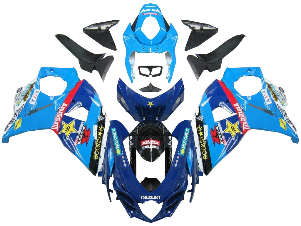 For GSXR1000 2009-2016 Bodywork Fairing Black ABS Injection Molded Plastics Set