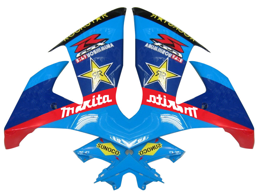 Carénages Amotopart 2009-2016 Suzuki GSXR 1000 Bleu Rockstar Generic