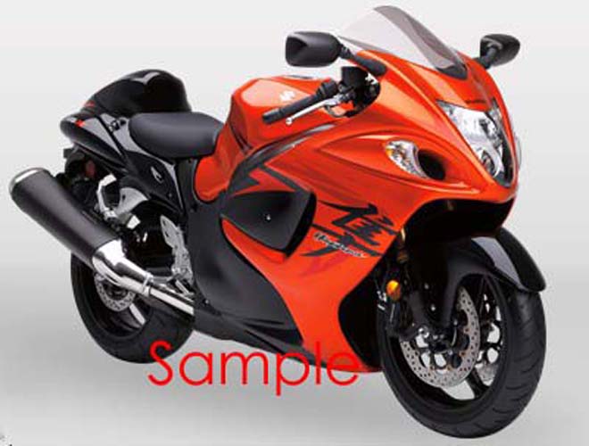 Carene Amotopart 2008-2020 Suzuki GSX 1300 Hayabusa Arancione metallizzato e nero Hayabusa generico