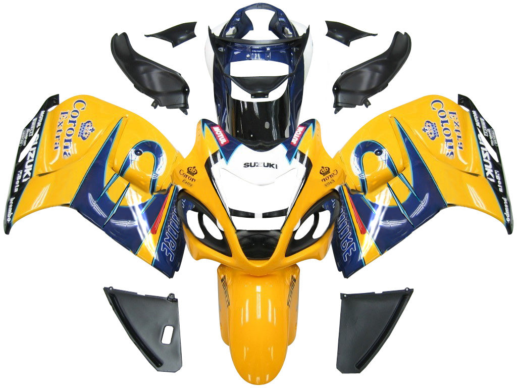 Amotopart stroomlijnkappen 2008-2020 Suzuki GSX 1300 Hayabusa Geel Blauw Alstare Corona Generiek