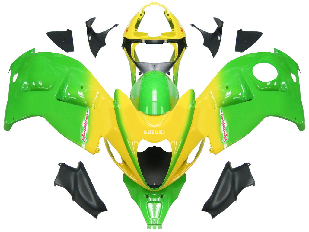 Amotopart stroomlijnkappen 1999-2007 Suzuki GSX1300 Hayabusa groen en geel Hayabusa generiek