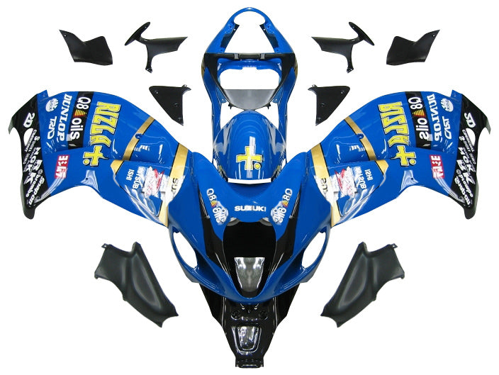 Amotopart stroomlijnkappen 1999-2007 Suzuki GSX1300 Hayabusa Blauw Rizla Generiek