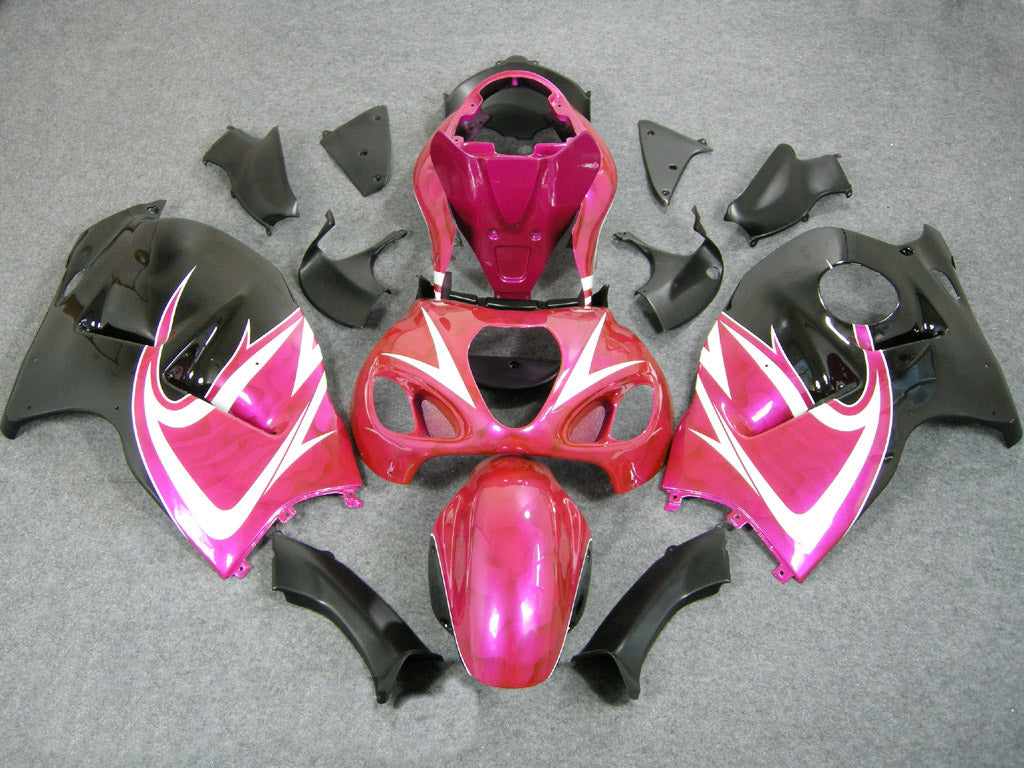Amotopart stroomlijnkappen 1999-2007 Suzuki GSX1300 Hayabusa rood en roze Hayabusa generiek