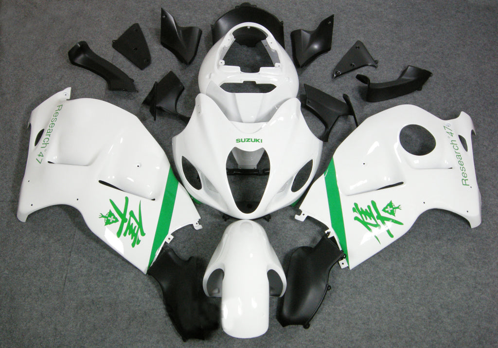 Amotopart stroomlijnkappen 1999-2007 Suzuki GSX1300 Hayabusa Wit Groen Research47 Generiek